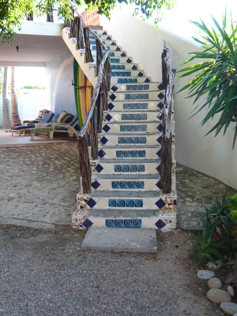 Stairway to upstairs unit