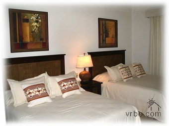 Bedroom #3 offers two more queen beds for sleeping for 4 additional guests.